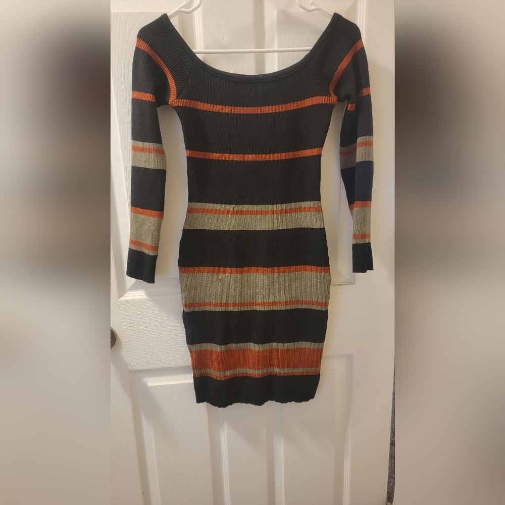 Long sleeve striped dress